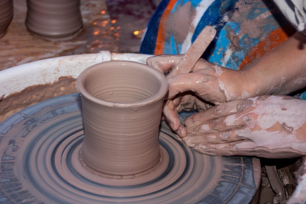 Potter and Clay Pot