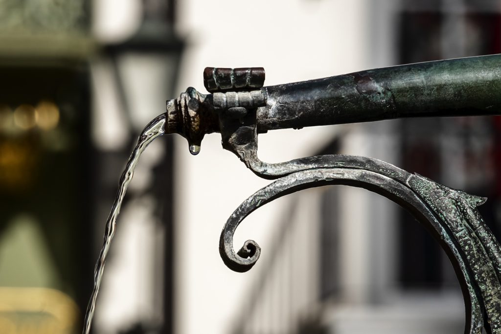 Flow of Fountain Water