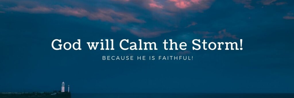 God will Calm the Storm - Sea and Lighthouse