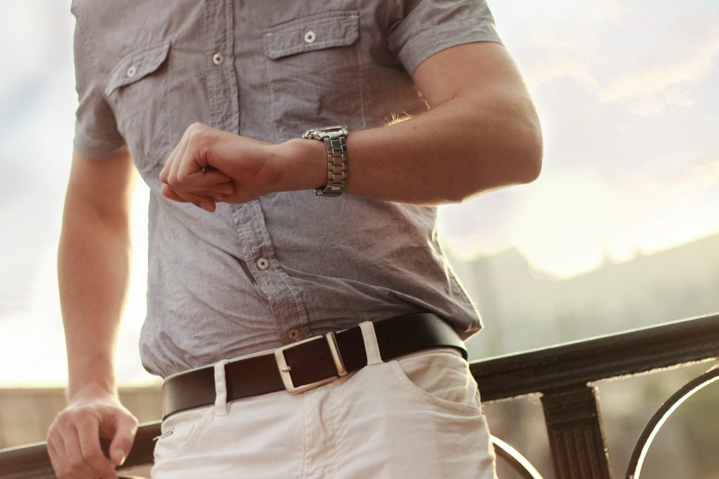 Man and Time - Man is Looking at his Watch