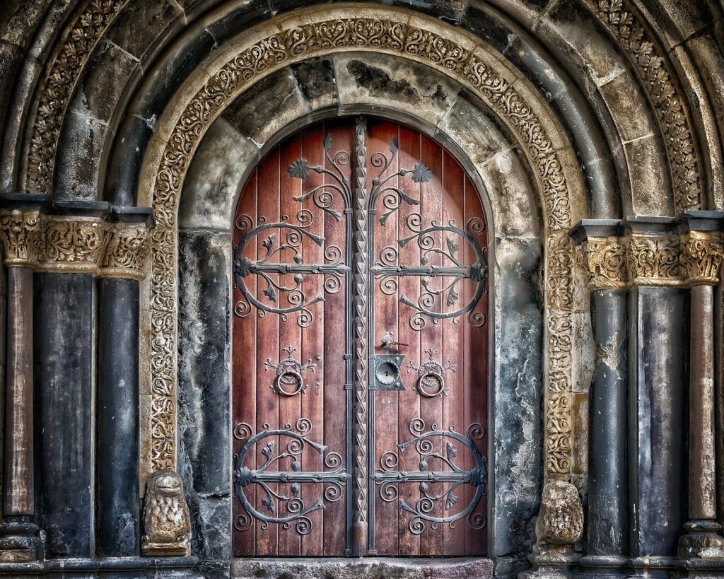 Old Door with Portal