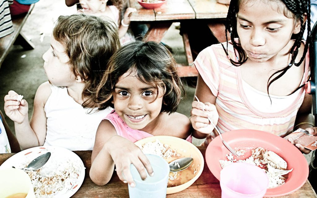 Orphans Kids Eating