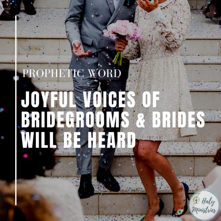 Prophetic Word Joyful Voices of Bridegrooms and Brides will be Heard Bride and Groom on Stairs