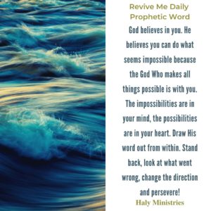 Revive Me Daily Prophetic Word – You are NOT a Floater in Life