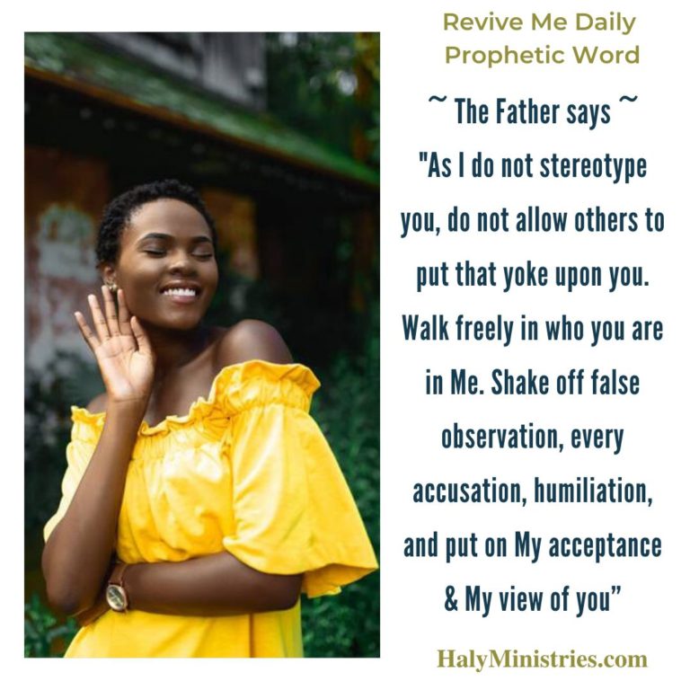 Revive Me Daily Prophetic Word - Their Stereotypes About You are Wrong