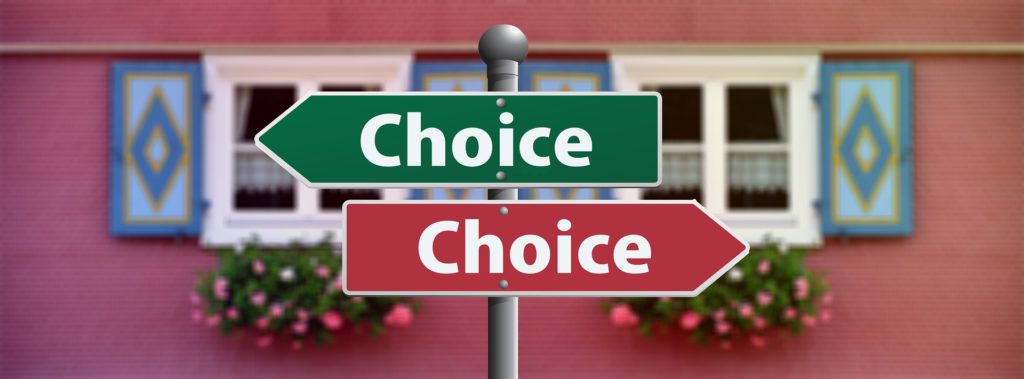 Choice - Green Sign and Choice - Red Sign