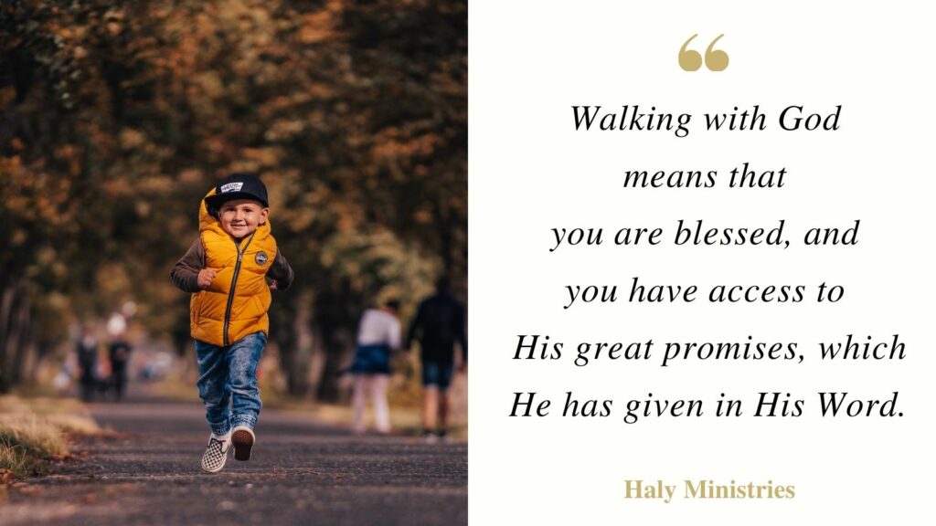 Walking with God Quote - Boy Walking on Road