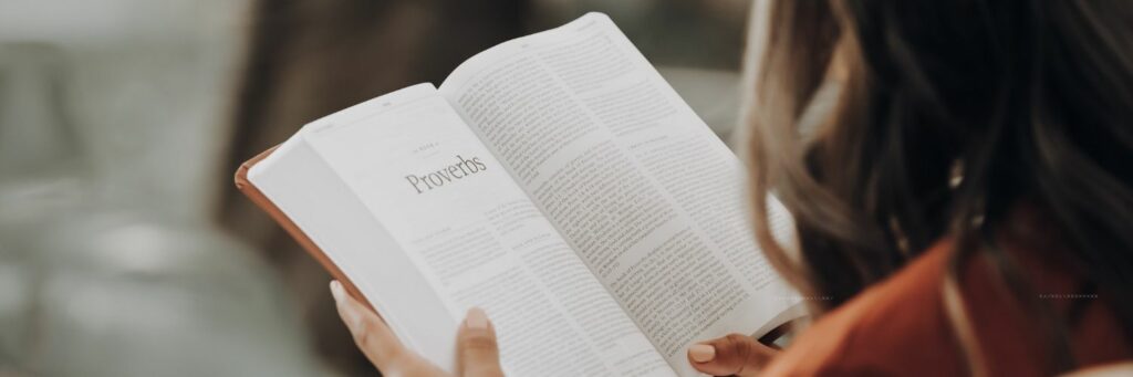 Woman Reading Bible - Proverbs