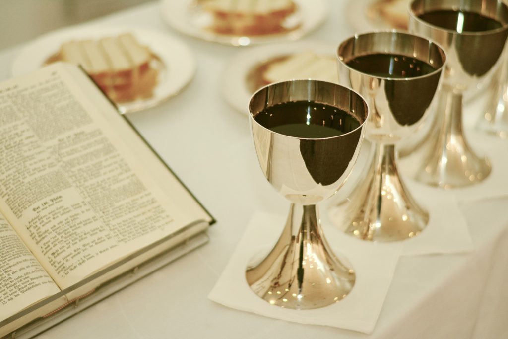 Worship and Communion - Bread, Wine, Bible